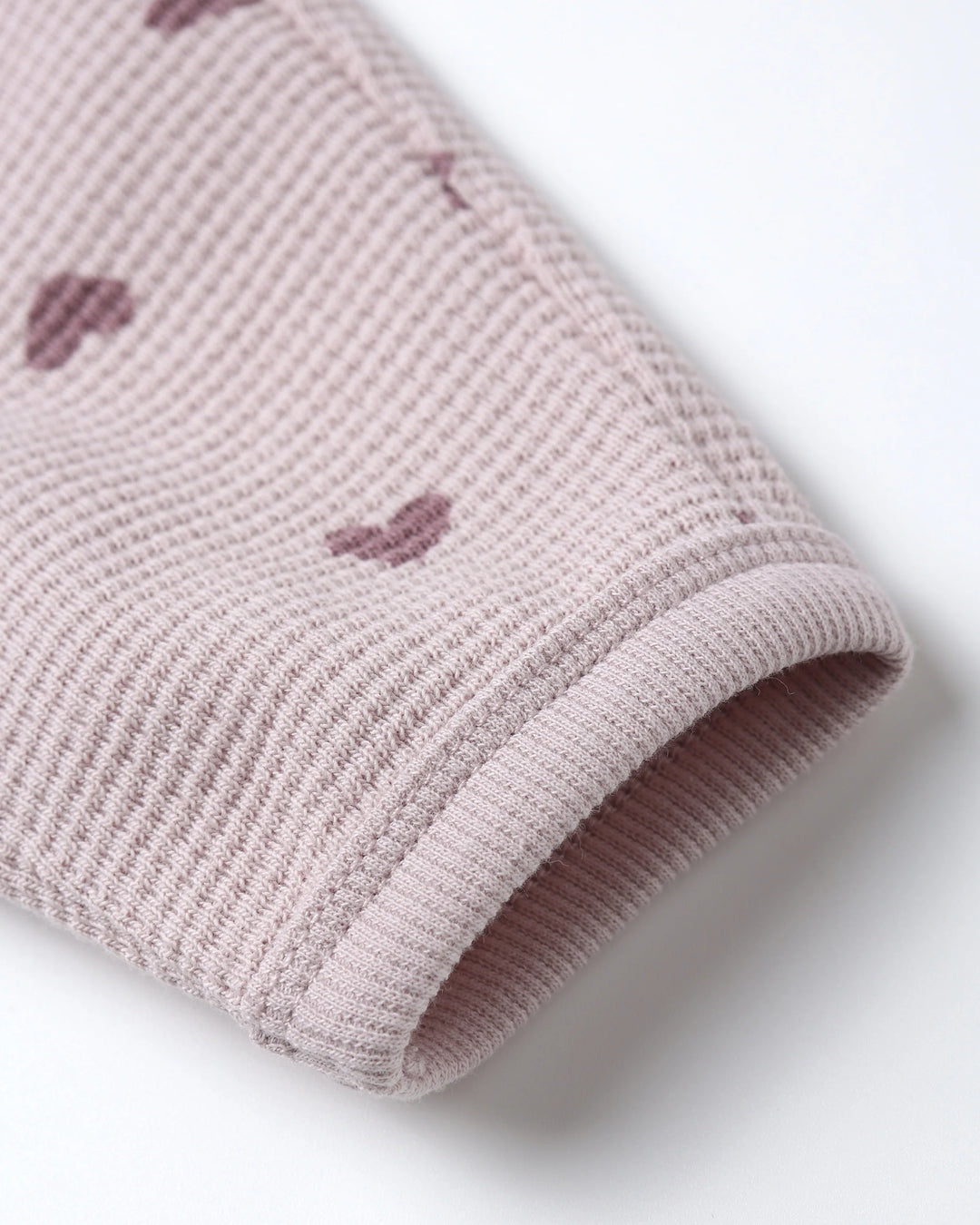 Quincy Mae Waffle Slouch Set - Hearts