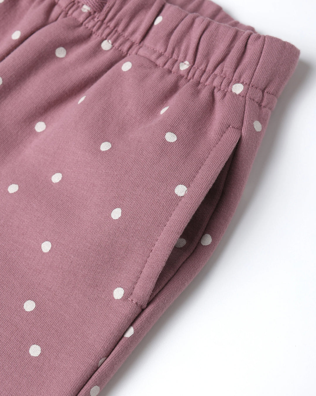 Quincy Mae Relaxed Fleece Sweatpant - Polka Dot