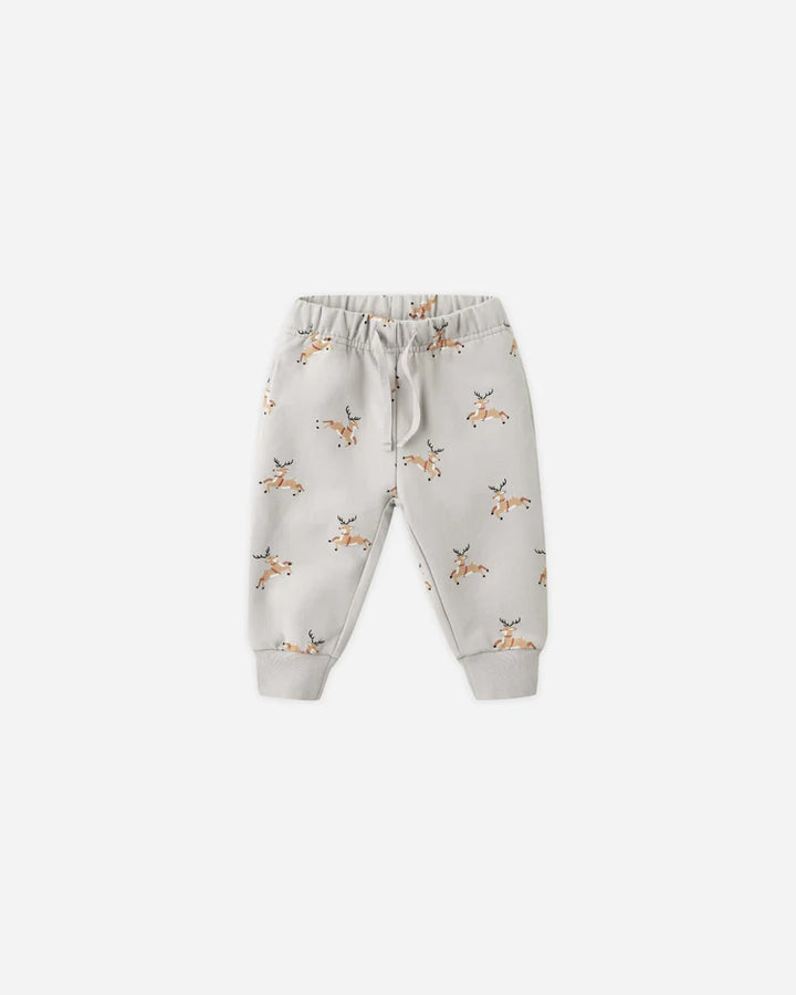 Quincy Mae Relaxed Fleece Sweatpant - Reindeer