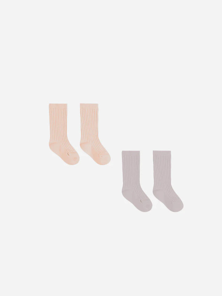 Quincy Mae Socks Set - Melon/Lavender