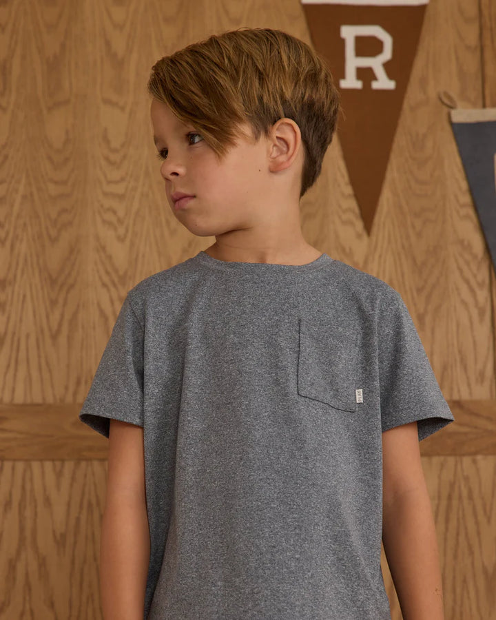 Rylee &amp; Cru Cove Essential Pocket Tee - Heathered Navy