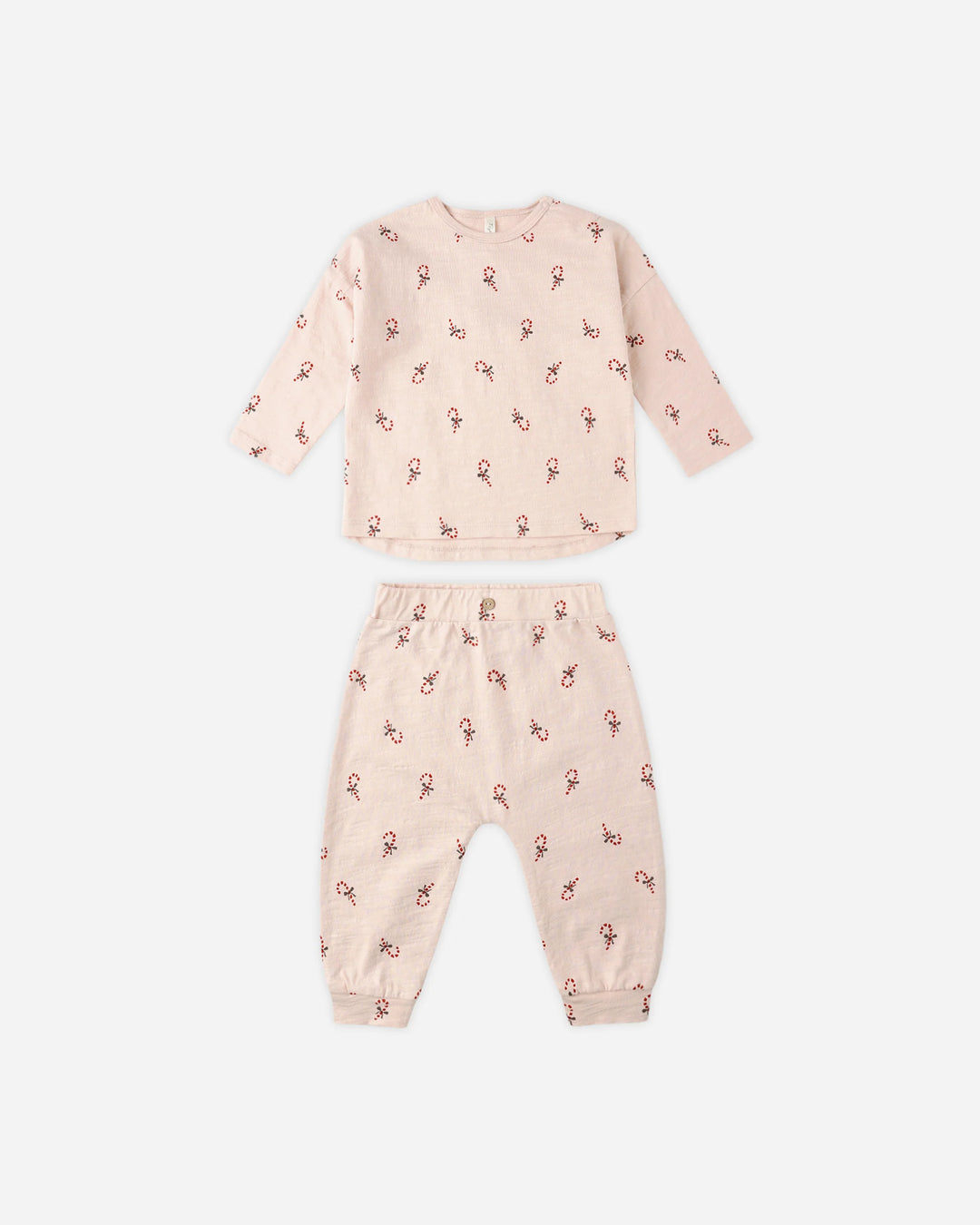 Rylee &amp; Cru Long Sleeve Tee &amp; Pant Set - Candy Canes