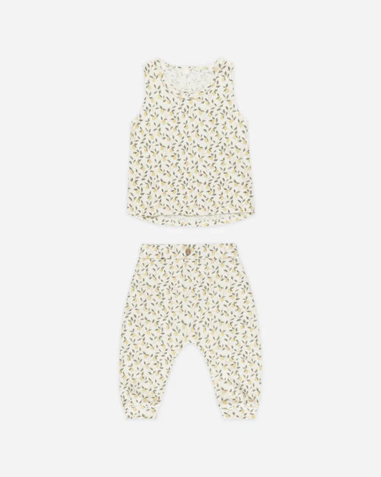 Rylee &amp; Cru Tank + Slouch Pant Set - Lemons