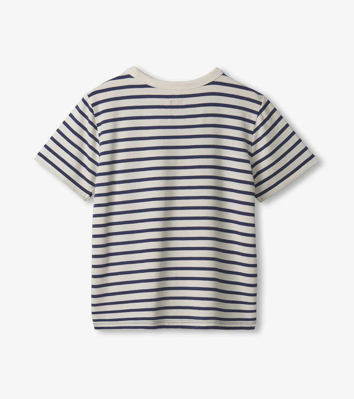Hatley Bamboo Tee - Blue Indigo Stripe