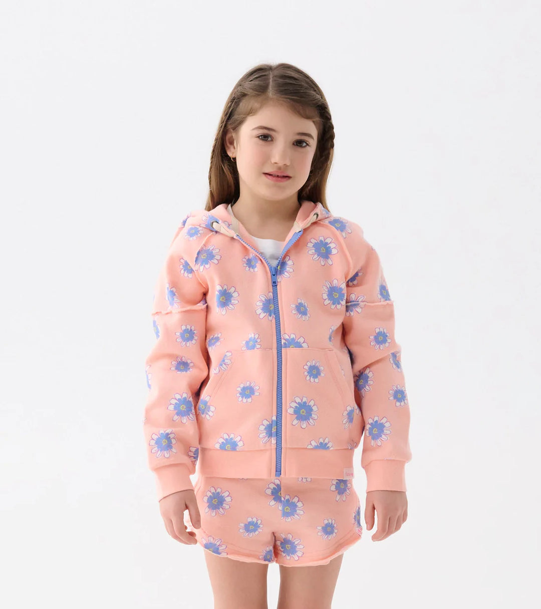 Hatley Raw Edged Hoodie - Doodle Daisy