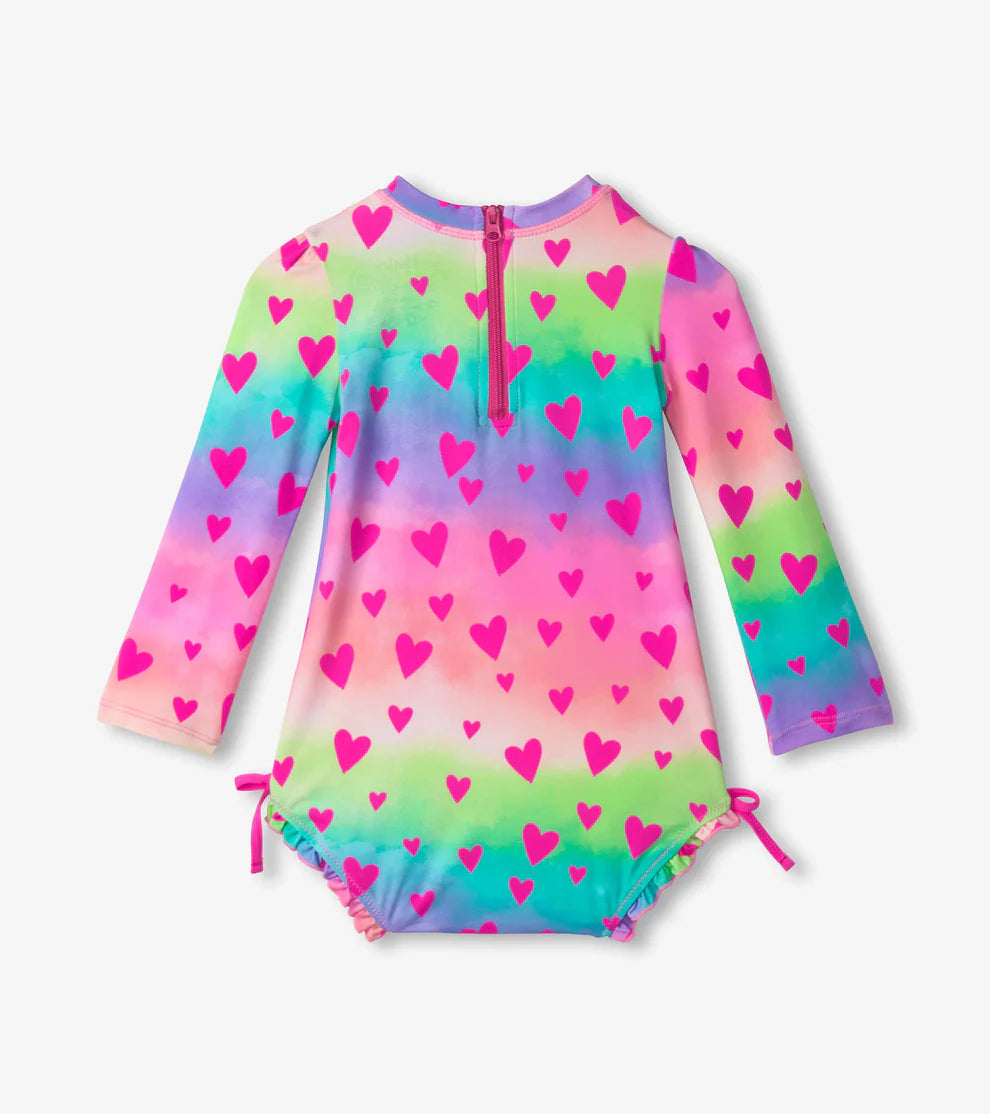 Hatley Baby Rashguard Swimsuit -Kaleidoscope Hearts