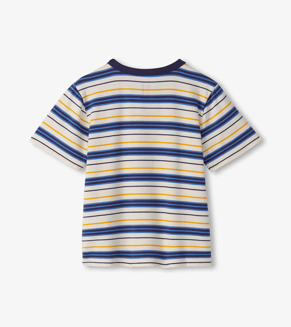Hatley Bamboo Tee -Patriot Blue Stripes