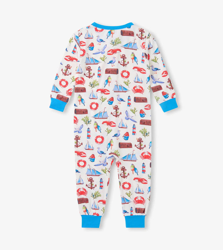 Hatley Bamboo Coverall - Painted Seascape