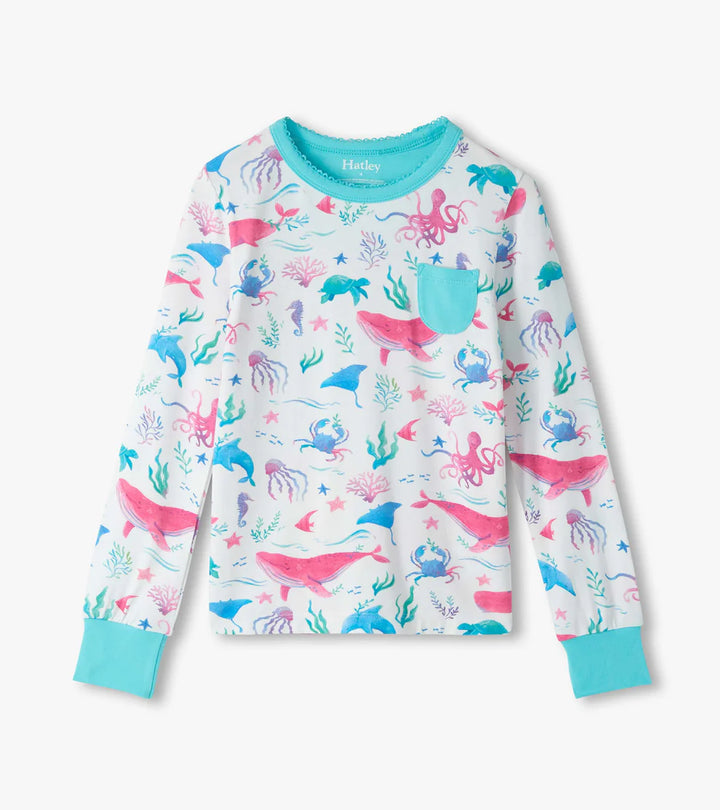 Hatley Bamboo Pajama Set - Sealife
