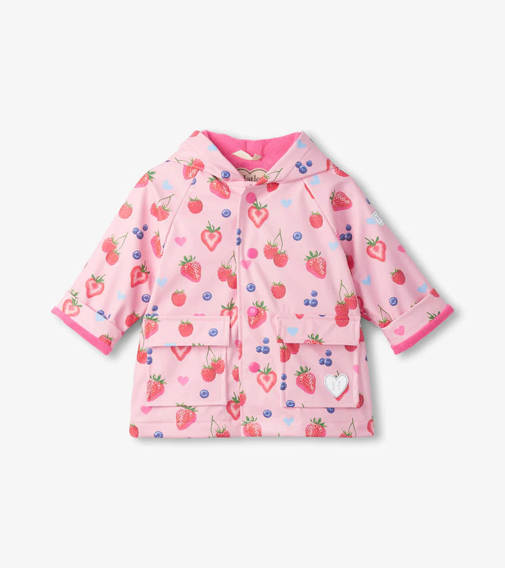 Hatley Button-Up Rain Coat - Summer Berries