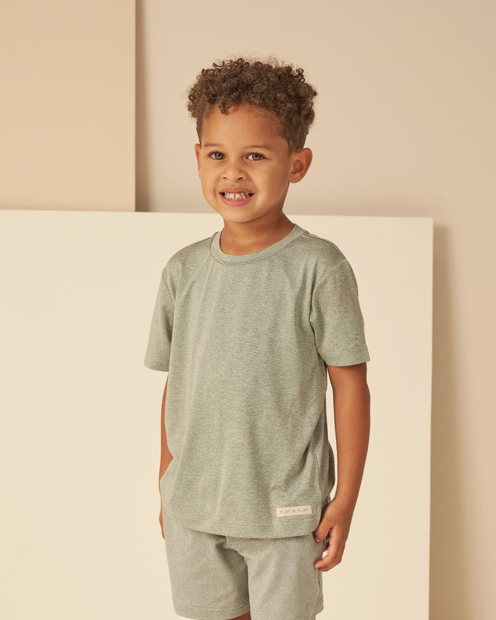 Rylee &amp; Cru Cove Essential Tee - Heathered Aqua