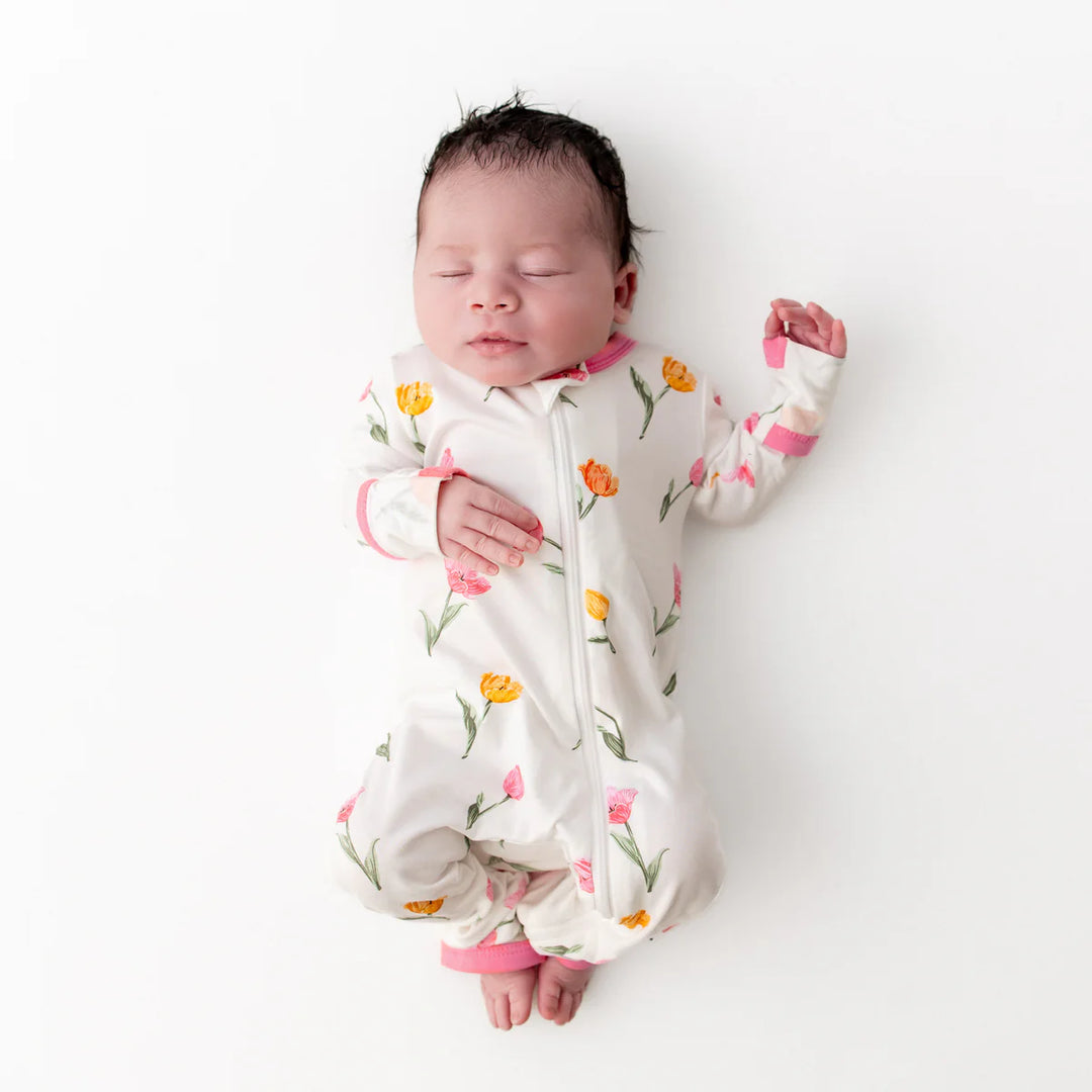 Kyte Baby Zippered Romper - Tulip