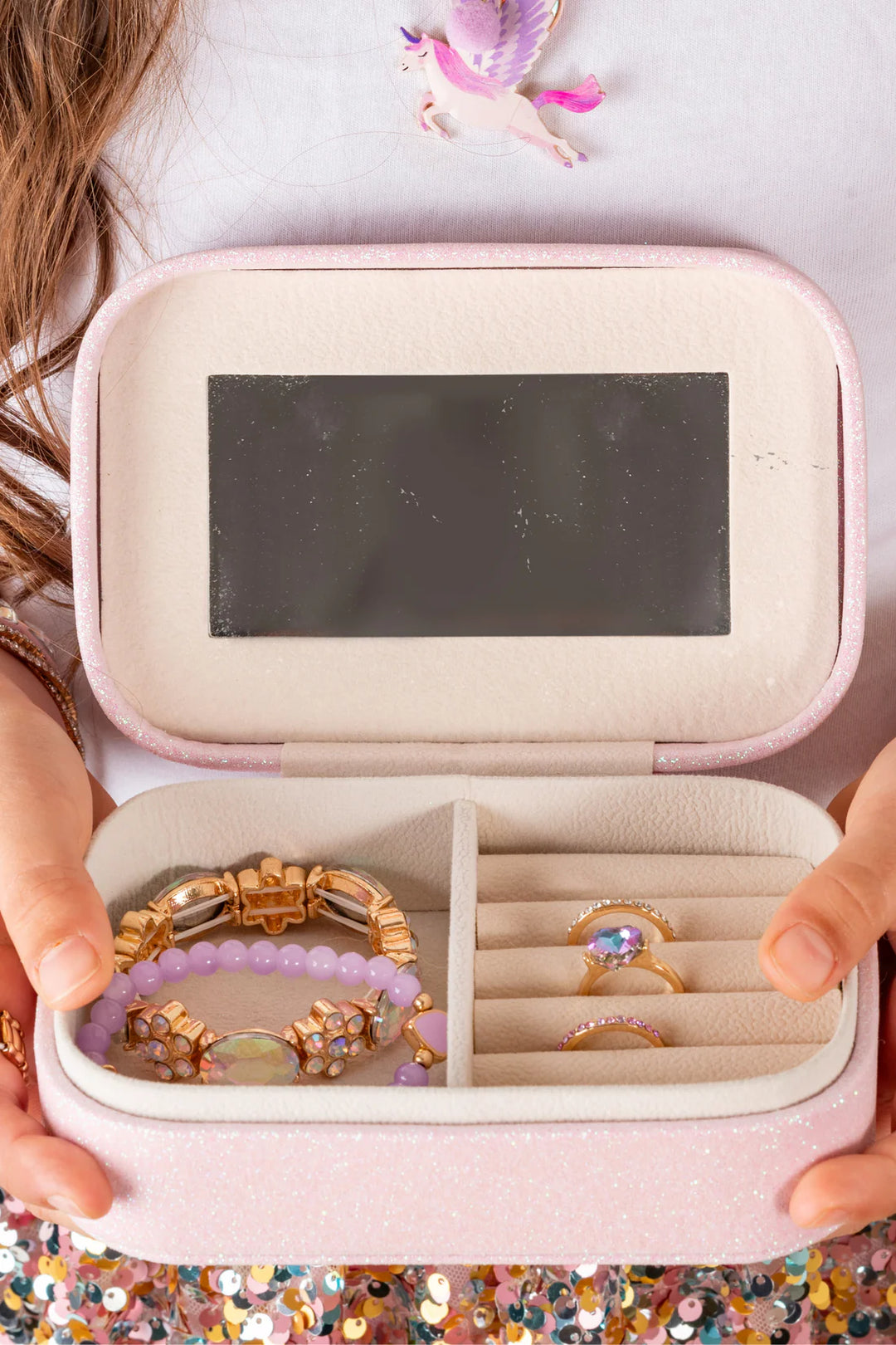 Great Pretenders Pretty Precious Unicorn Jewelry Box - Irridescent