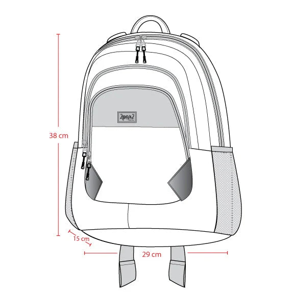 Deux Par Deux Little Kids Backpack - Blue Unicorn Print