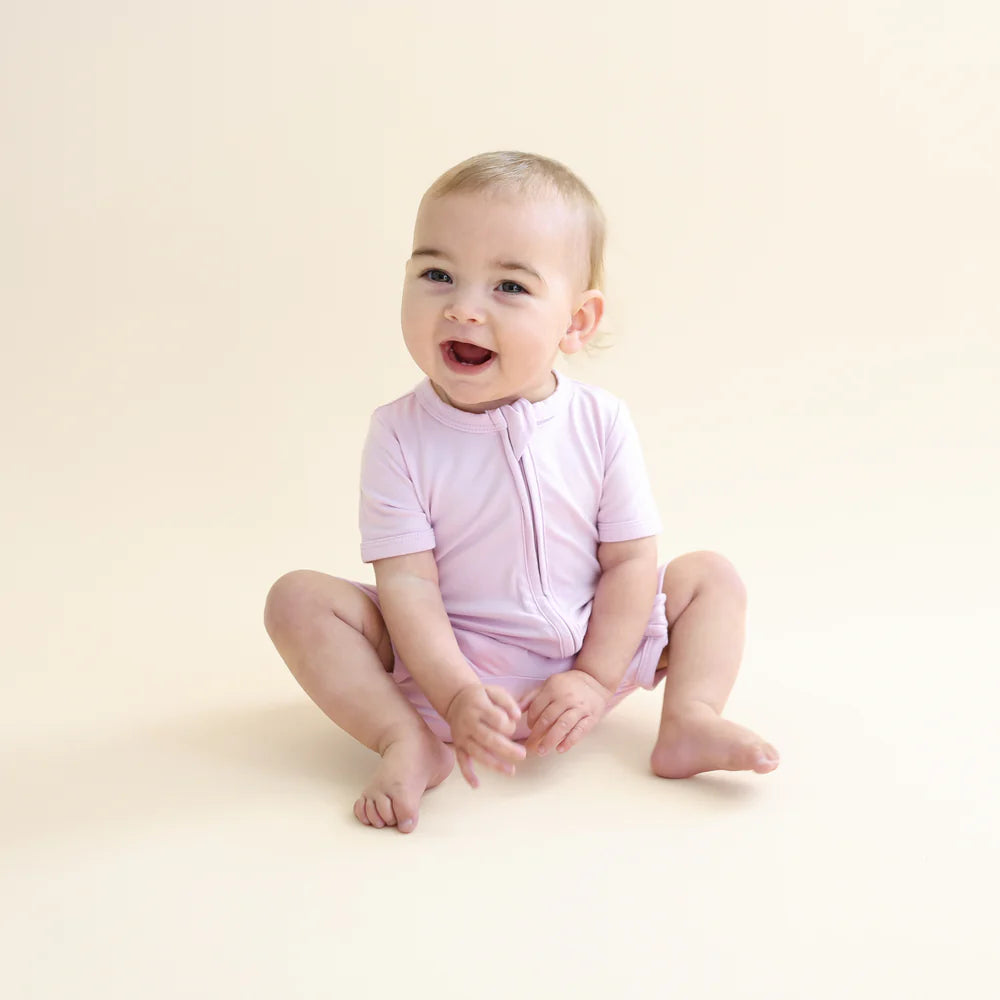 Kyte Baby Zippered Shortall Romper - Thistle