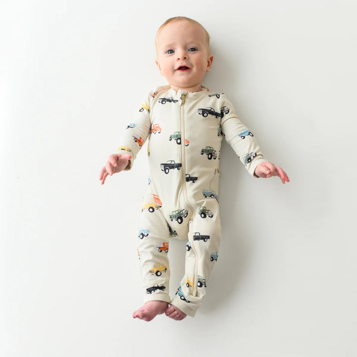 Kyte Baby Zippered Romper - Vintage Truck