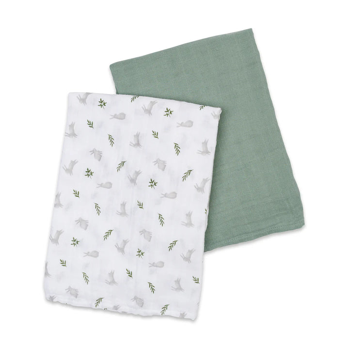 Lulujo Cotton Muslin Swaddles 2pk