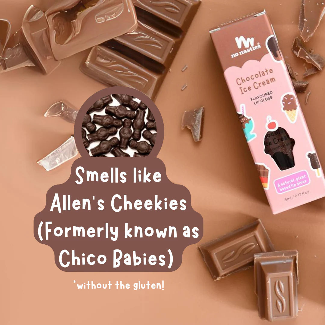 No Nasties Natural Kids Lip Gloss - Chocolate Ice-Cream
