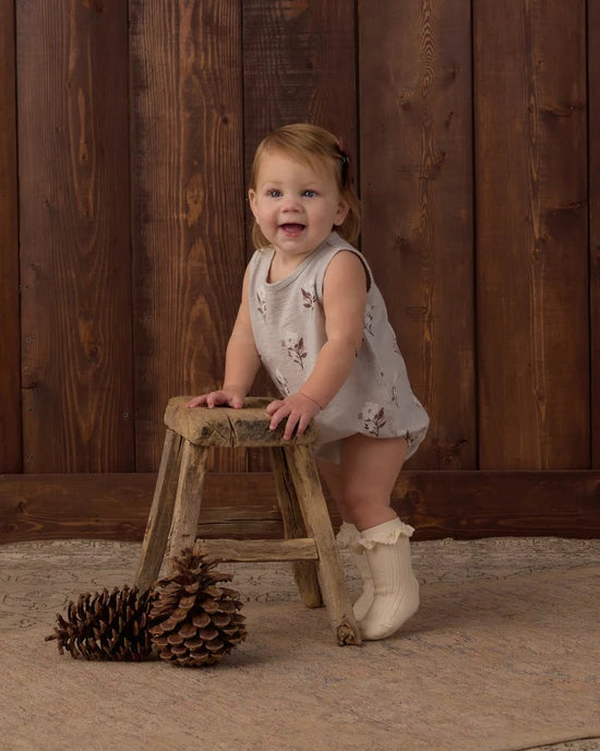 Rylee and Cru Lace Trim Socks 2pk - Rosewood/Natural
