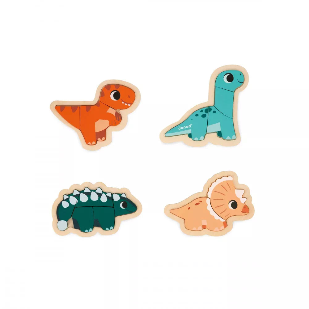 Janod 4 Progressive Puzzles Dino