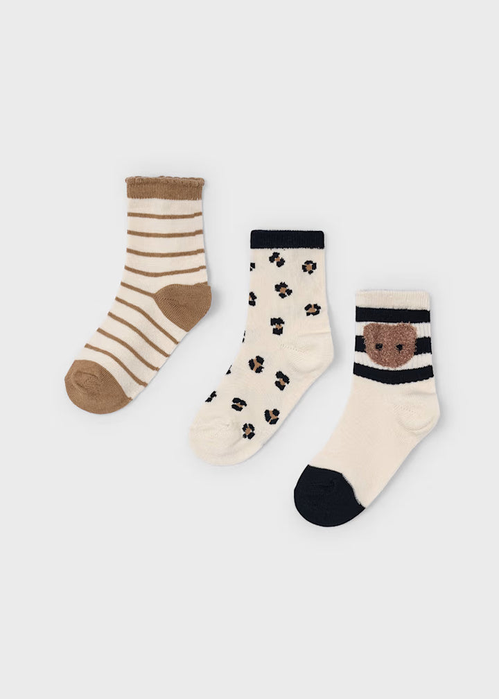 Mayoral Socks Set - 3 Pairs Black