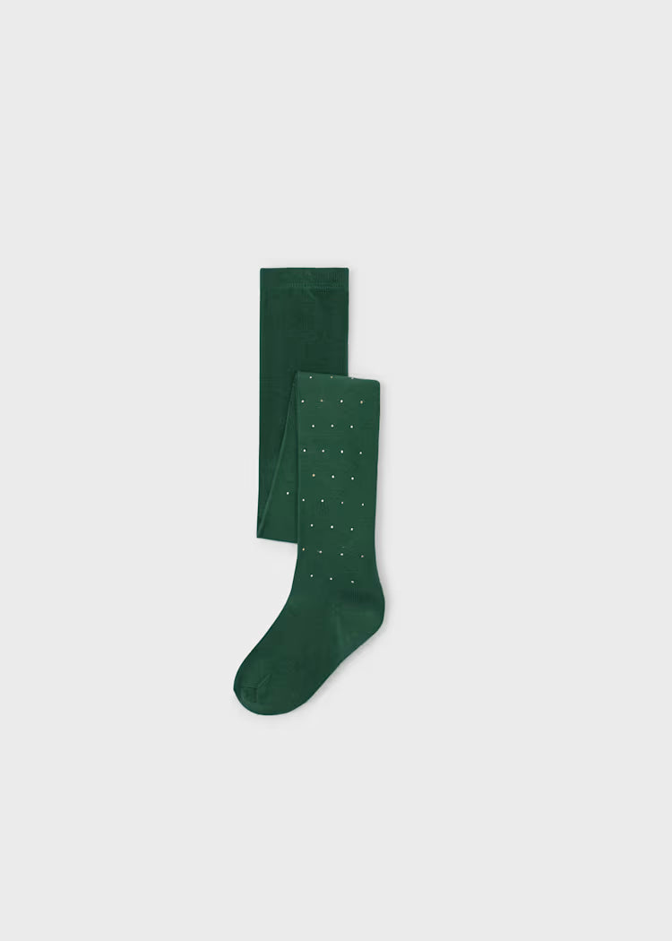 Mayoral Studded Tights - Bottle Green