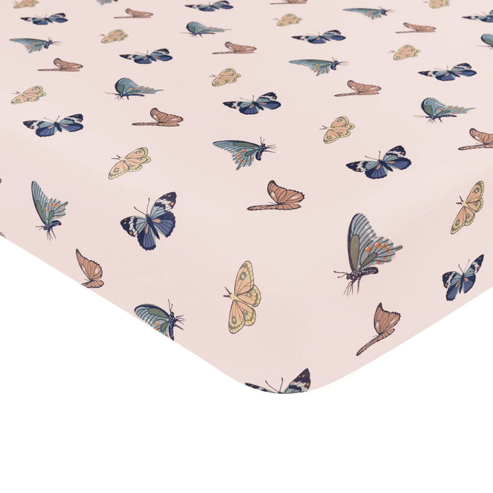 Kyte Baby Crib Sheet - Blush Butterfly
