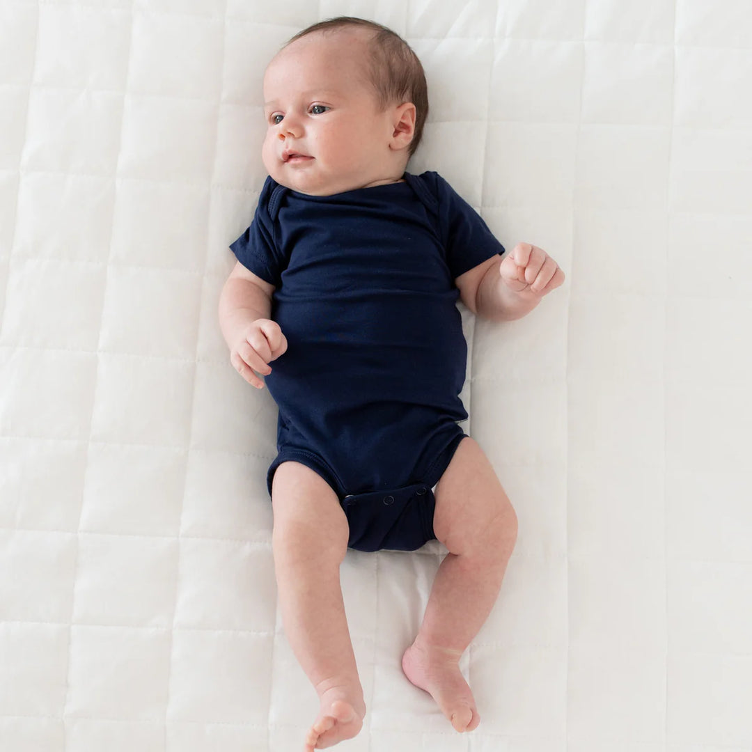 Kyte Baby Short Sleeve Bodysuit - Navy