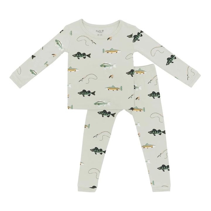 Kyte Baby Long Sleeve Toddler Pajama Set - Fishing