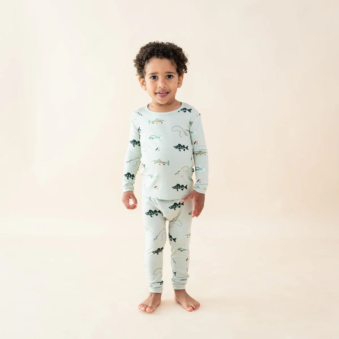 Kyte Baby Long Sleeve Toddler Pajama Set - Fishing