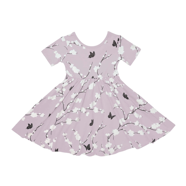 Kyte Baby Short Sleeve Twirl Dress - Cherry Blossom