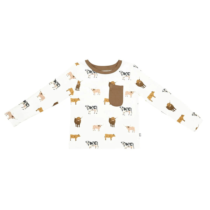 Kyte Baby Long Sleeve Toddler Tee - Moo