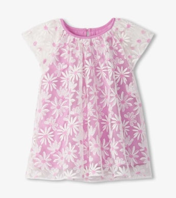 Hatley Tulle Knit Dress - Lilac Daisy