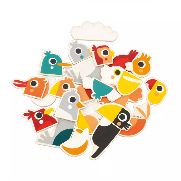Janod Magnets Mix and Match Birds - 24pcs