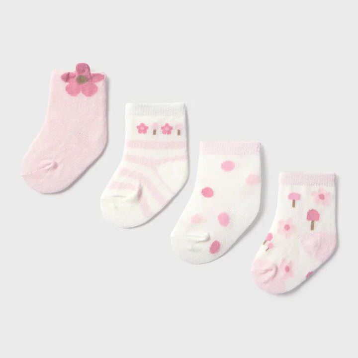 Mayoral 4pc Socks Set - Crystal