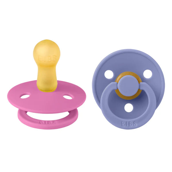 BIBS Round Colour Pacifiers - Size 1 (0-6m)