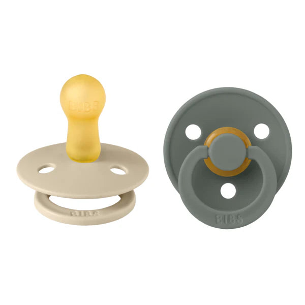 BIBS Round Colour Pacifiers - Size 1 (0-6m)