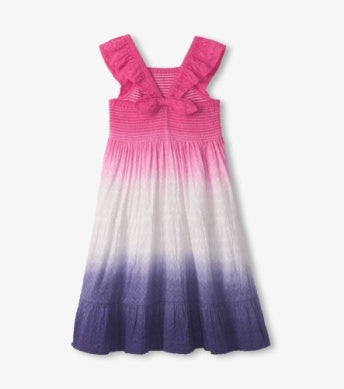 Hatley Smocked Dress - Purple Dip Dye