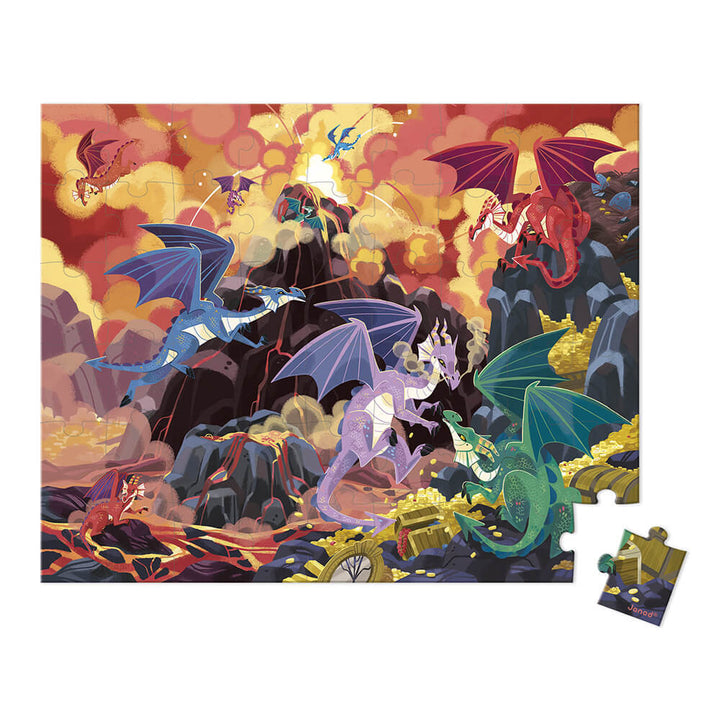 Janod 54pc Fiery Dragons Puzzle