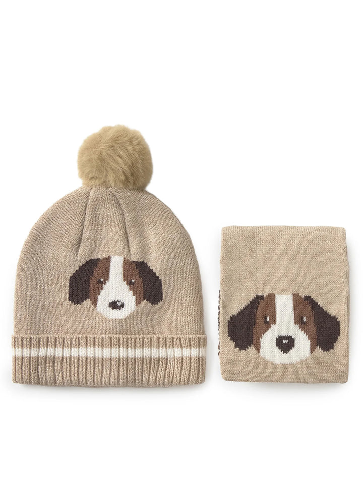 Mayoral Hat &amp; Scarf Set - Bright Beige