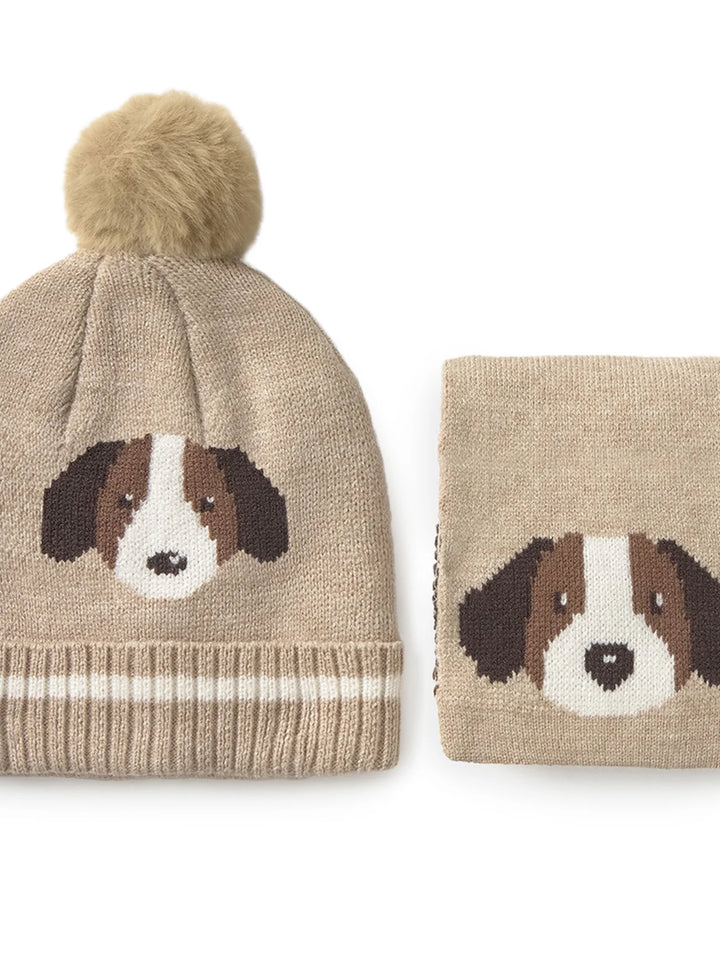 Mayoral Hat &amp; Scarf Set - Bright Beige