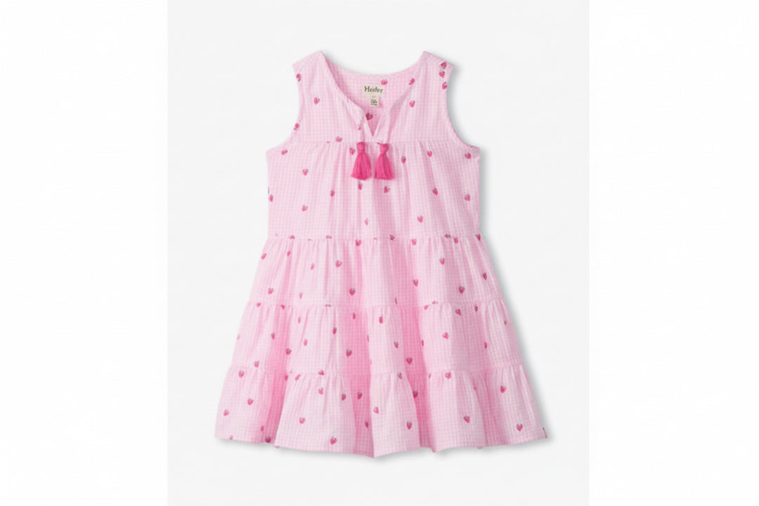 Hatley Layered Tiered Dress - Gingham Berries