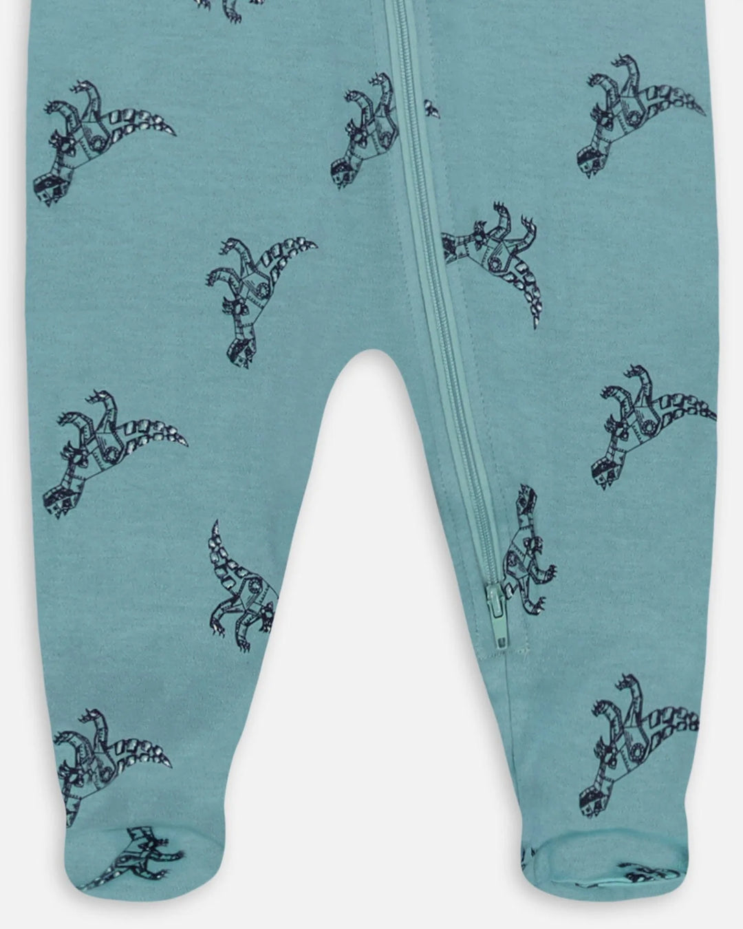 Deux Par Deux Organic Cotton One Piece Pajama - Printed Mechanical
