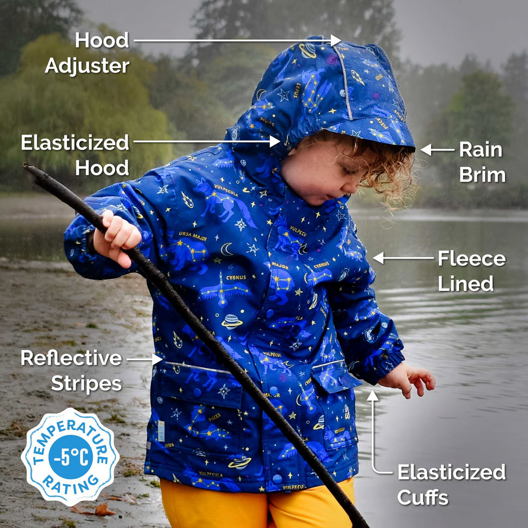 Jan &amp; Jul Cozy-Dry Rain Jacket - Pink Ponies