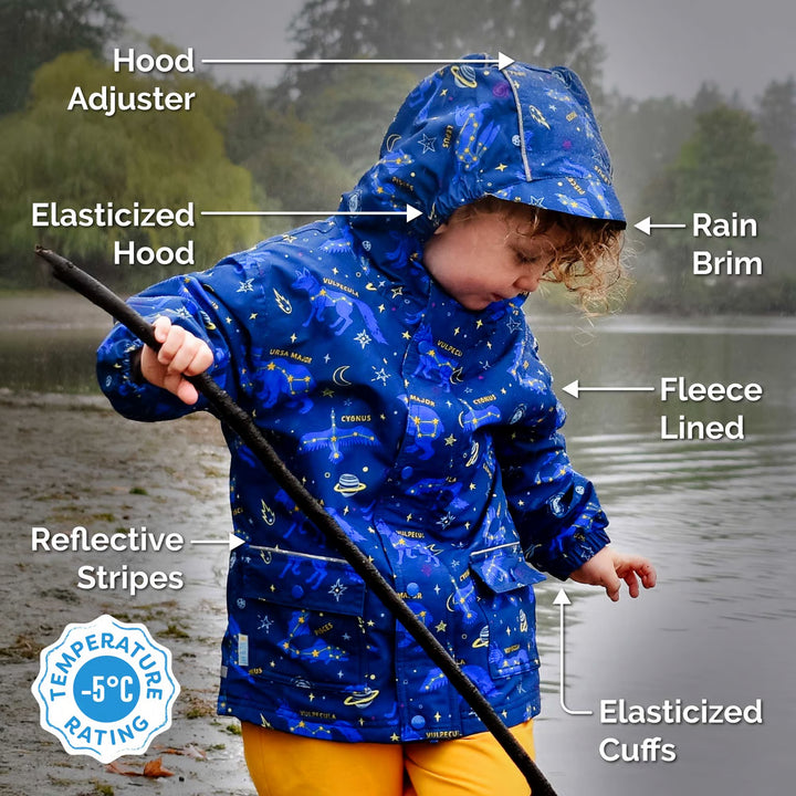 Jan &amp; Jul Cozy-Dry Rain Jacket - Pink Ponies