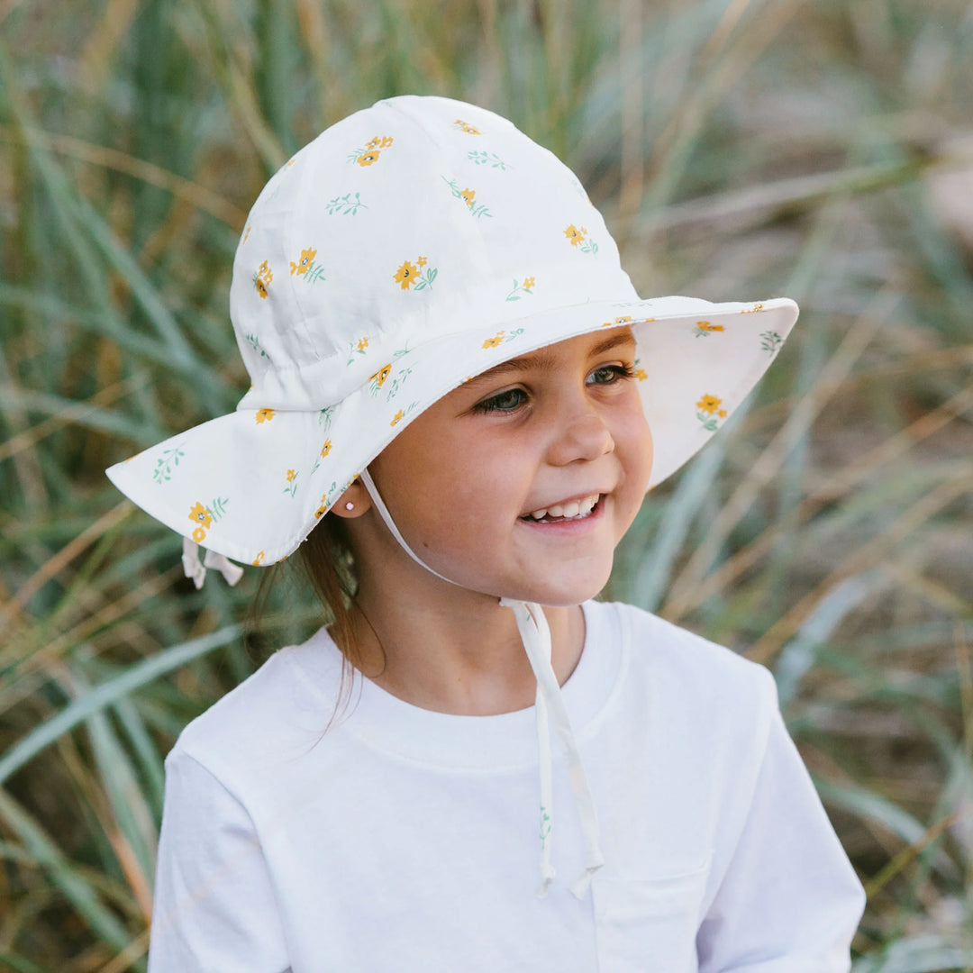 Jan &amp; Jul Cotton Floppy Hat - Yellow Flower