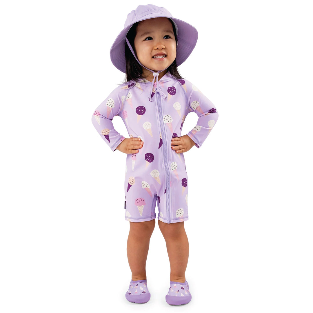 Jan &amp; Jul Sun &amp; Splash UV Jumpsuit - Lavender Ice Cream