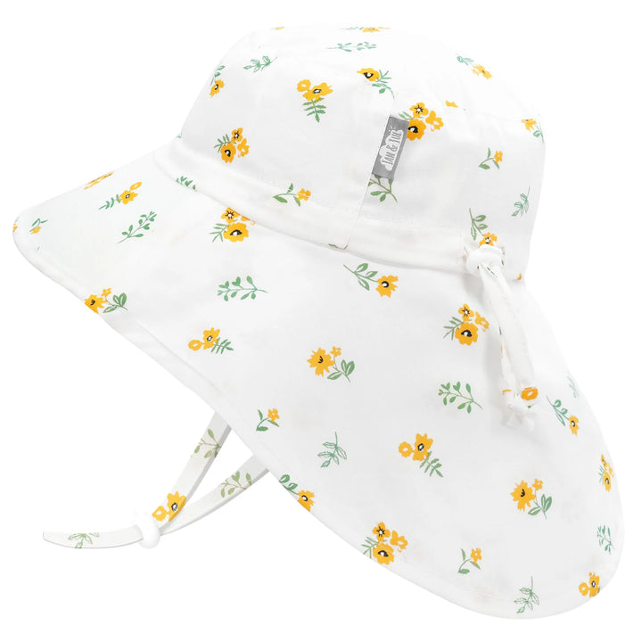 Jan &amp; Jul Gro-With-Me Cotton Xplorer Hat - Yellow Flower