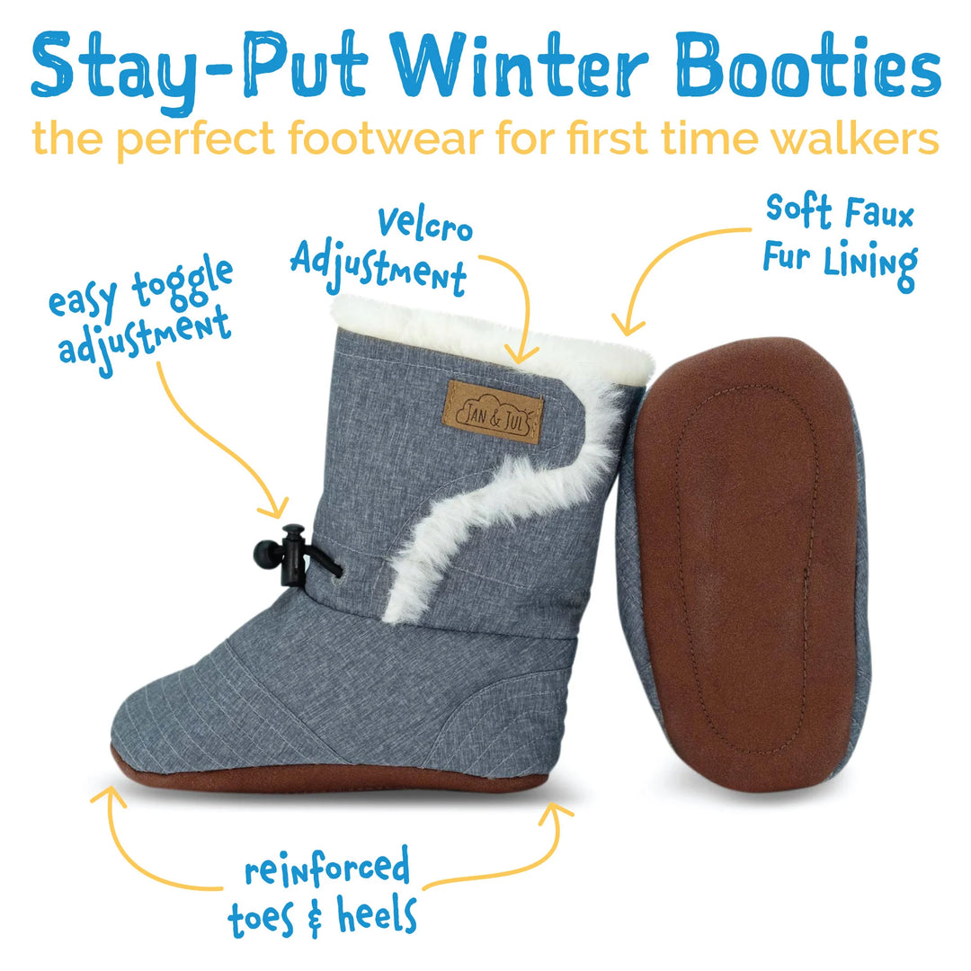Jan &amp; Jul Stay-Put Winter Booties - Dark Navy
