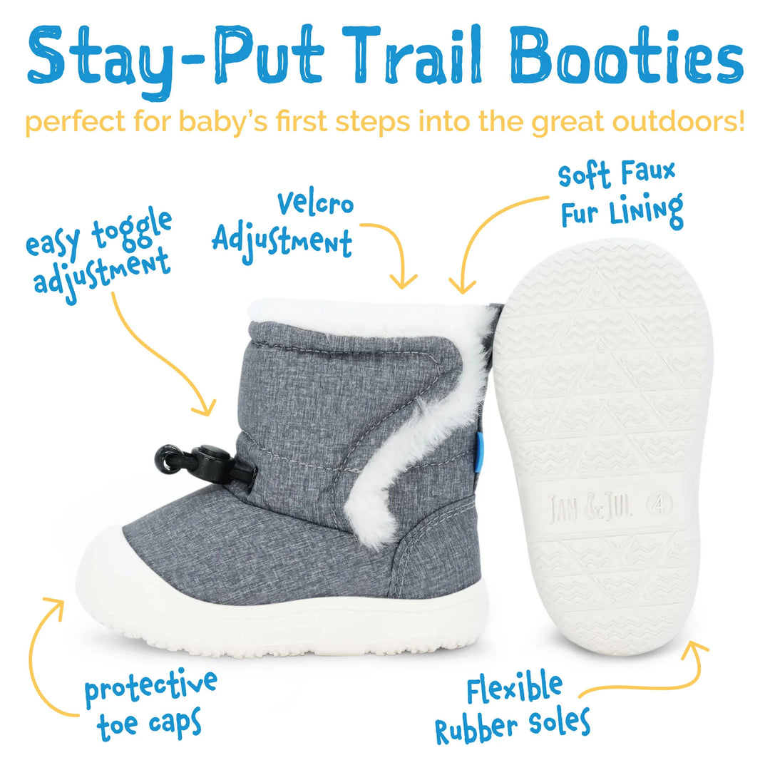 Jan &amp; Jul Stay-Put Trail Booties - Lavender